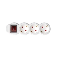 SOMOGYI Home NV 3K/WH hálózati elosztó, 1,5 m, H05VV-F 3G1,0 mm2 kábel, kétpólusú kapcsoló, IP20 kivitel, 3 védőérintkezős aljzat, max. 3500W, fehér