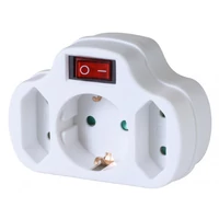 SOMOGYI Home NVK 3/WH hálózati elosztó, kapcsolós 3 aljzat ( 1 földelt + 2 euró ), 250 V ~/ 50 Hz / 16 A / 3500 W