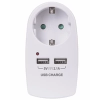 Steck Hálózati elosztó, 1 földelt, 2 USB ST 1-2U