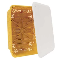 Kopos KT 250/L NB süllyesztett gipszkarton kötődoboz 175x233x78mm, fedéllel, sárga IP30