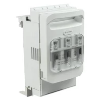 Tracon DSH00-3-60B Vízsz. szakaszolókapcs-bizt, gyűjtősín,alsó kábelcsatl,sarus AC400V, 160A, AC 690V, 100A, 3P, NH00, 60mm, M8