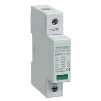 Tracon ESPD1+2-12.5-1P T1+T2 AC típusú túlfeszültséglevezető, cserélhető betéttel Uc:275V; Iimp:12,5kA; In:20kA; Imax:50kA; Up:1,3kV; 1P