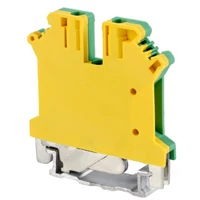 Tracon TSKA2.5JD Védővezető ipari sorozatkapocs, csavaros, sínre, zöld/sárga 0,2-2,5mm2, 32A