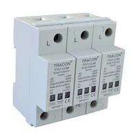 Tracon TTV1+2-80-3P AC/DC túlfeszültség levezető, 1+2-es típus, egybeépített 230/400 V, 50 Hz, 8 kA (10/350 us) 40/80 kA (8/20 us), 3P
