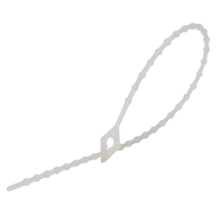 Tracon 160N-GY Gyöngyös nyitható kábelkötegelő, natúr 150×1,7mm, D=4-38mm, PA6.6