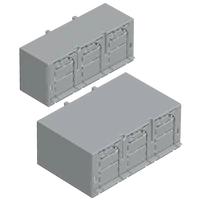 Tracon AA-KETO-00-3/36 Érintésvédelmi burkolat alsó/felső kábelbevezetéshez 3P 00, 3P, L=36 mm