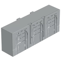 Tracon AA-KETO-00-3/66 Érintésvédelmi burkolat alsó/felső kábelbevezetéshez 3P 00, 3P, L=66 mm