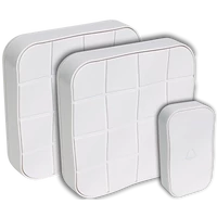 Tracon BELLW1-1V2 Vezeték nélküli csengő, négyzetes, 1 adó, 2 vevő 3×AA, 1×CR2032, IP44, 100m, 10 music