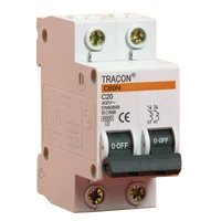 Tracon C60-13-2 Kismegszakító, 2 pólus, C karakterisztika 13A, 6kA