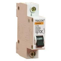 Tracon C60-32-1 Kismegszakító, 1 pólus, C karakterisztika 32A, 6kA