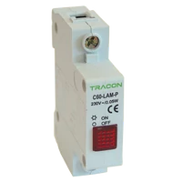 Tracon C60-LAM-P-L Sorolható ledes jelzőlámpa, piros 230V, 0,6 W