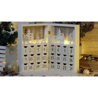 Tracon CHRACB8WW LED karácsonyi adventi kalendárium, elemes (X22051) Timer 6+18h, 8LED, 3000K, 2xAAA