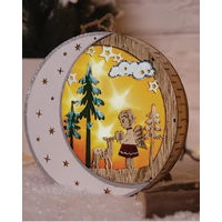 Tracon CHRHWA6WW LED karácsonyi hold,angyal,fa,elemes (X23020) Timer 6+18h,6LED, 3000K, 2xAAA