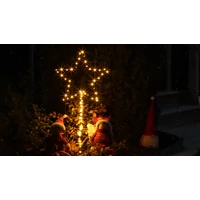 Tracon CHRSTO80WW Kerti LED világító csillag, elemes (X22048) Timer 6+18h, 80LED, 3000K, IP44, 3xAA