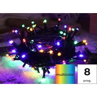 Tracon CHRSTOP200RGB Karácsonyi programozható fényfüzér,színes,kül/beltér(X22021) 230VAC, 5+20M, 200LED, 6W, RGB, IP44