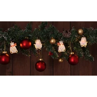 Tracon CHRSTPBW10WW LED karácsonyi lánc, pingvin,medve, elemes (X22072) Timer 6+18h,10LED, 3000K, 2xAA