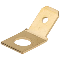 Tracon CSA-45-4 Csavaros rögzítésű szigeteletlen csatlakozó csap, sárgaréz 6,3x0,8mm 45°, M4