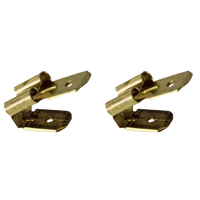 Tracon CSEL Szigeteletlen rátolható csatlakozó csap+hüvely, sárgaréz 6,3×0,8mm, 1-2,5mm2