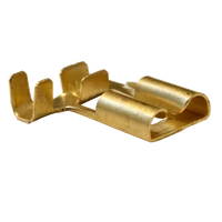 Tracon CSH09B Szig.tlen rátolható csatl. hüvely, ónozott réz, rögz.csapos 7,7×0,8mm, 1-2,5mm2, 90°