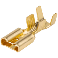 Tracon CSH6-2 Szigeteletlen rátolható csatlakozó hüvely, sárgaréz 6,3×0,8mm, 4-6mm2