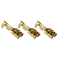 Tracon CSH6-B Szig.tlen rátolható csatl. hüvely, sárgaréz, rögz.csapos 6,3×0,8mm, 1-2,5mm2