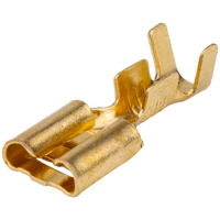 Tracon CSH6 Szigeteletlen rátolható csatlakozó hüvely, sárgaréz 6,3×0,8mm, 1-2,5mm2