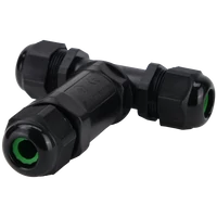 Tracon CST4-T Tömítőszelencés kábeltoldó, T-elágazó 0.5-4 mm2, IP68, PC+PA6.6, 5P, 450VAC, 24A