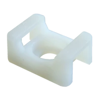 Tracon CSTALP-2 Csavarozható, 2oldalt fűzhető kábelkötegelő talp, natúr 23×16mm, d=6,3mm, PA6.6