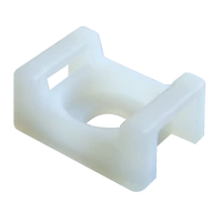 Tracon CSTALP-3 Csavarozható, 2oldalt fűzhető kábelkötegelő talp, natúr 12.8×7mm, d=3.3mm, PA6.6