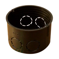 Tracon D60 Perforált szerelvénydoboz süllyesztett, sima, fekete 62×40mm