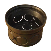 Tracon D70 Perforált kötődoboz süllyesztett, fekete 70×45mm