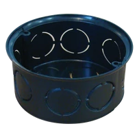 Tracon D70SZT Perforált szerelvénydoboz süllyesztett, tetővel, fekete 72×36mm