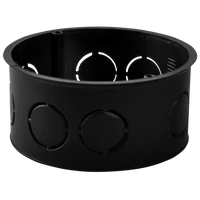 Tracon D80 Perforált kötődoboz süllyesztett, sima, fekete 80×45mm