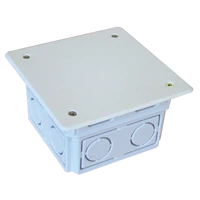 Tracon D80X80 Perforált kötődoboz süllyesztett, négyzetes, fekete 76(97)×51.5mm