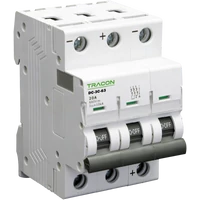 Tracon DC-3C-13 Egyenáramú kismegszakító PV rendszerekhez, 3 pólus, C kar. 13A, 660V DC