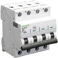 Tracon DC-4C-40 Egyenáramú kismegszakító PV rendszerekhez, 4 pólus, C kar. 40A, 880V DC