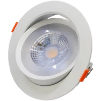 Tracon DLCOB9NW Beépíthető álmennyezeti LED lámpatest, forgatható 200-240 V, 50Hz, 9W, 4000K, 630lm, 38°, IP20, EEI=G