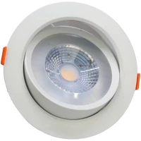 Tracon DLCOB9WW Beépíthető álmennyezeti LED lámpatest, forgatható 200-240 V, 50Hz, 9W, 3000K, 630lm, 38°, IP20, EEI=G