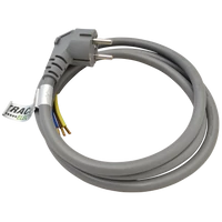 Tracon DVK3X2,5-1,5 Csatlakozódugó kábellel, szürke 3x2.5mm2, 1,5m, 16A,250VAC,H05VV-F,3680W(DUAL Schuko/French)