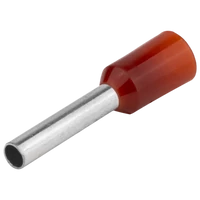 Tracon E115 Szigetelt (PA6.6) érvéghüvely, ónozott elektrolitréz, piros 1,5mm2, L=25mm