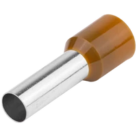 Tracon E129 Szigetelt (PA6.6) érvéghüvely, ónozott elektrolitréz, barna 25mm2, L=35mm