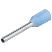 Tracon E134 Szigetelt (PA6.6) érvéghüvely, ónozott elektr.réz,világoskék 0,25mm2, L=10,4mm