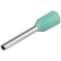 Tracon E137 Szigetelt (PA6.6) érvéghüvely, ónozott elektrolitréz, türkiz 0,34mm2, L=12,8mm