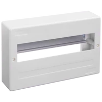 Tracon EDFK-12/1AN Falon kívüli elosztódoboz, ajtó nélkül, N/PE sínnel 1×12 modul, IP40, (H×W×D=160×260×65mm)