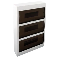 Tracon EDFK-14/3 Falon kívüli elosztódoboz, füstszínű ajtóval, N/PE sínnel 3×14 (42) modul, IP40, (H×W×D=473×305×101mm)