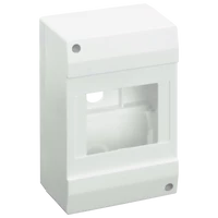 Tracon EDFK-4/1AN Falon kívüli elosztódoboz, ajtó nélkül 1×4 modul, IP40, (H×W×D=130×82×62mm)