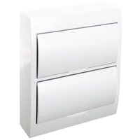 Tracon EDFKN-12/2 Falon kívüli elosztódoboz, fehér ajtóval, N/PE sínnel 2×12 (24) modul, IP40, (H×W×D=325×270×98mm)