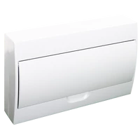 Tracon EDFKN-18/1 Falon kívüli elosztódoboz, fehér ajtóval, N/PE sínnel 1×18 modul, IP40, (H×W×D=220×364×96mm)