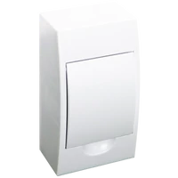 Tracon EDFKN-4/1 Falon kívüli elosztódoboz, fehér ajtóval, N/PE sínnel 1×4 modul, IP40, (H×W×D=200×112×92mm)