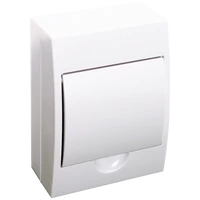 Tracon EDFKN-6/1 Falon kívüli elosztódoboz, fehér ajtóval, N/PE sínnel 1×6 modul, IP02, (H×W×D=200×148×95mm)